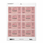 Elegant Roos Koraal Roze Gezicht Haarolie Serum La Etiket (Full Sheet)