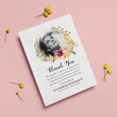 Elegant Roos Krans Foto Sympathy Memorial Bedankkaart