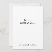 Elegant Roos kunstwerk Moederdag Kaart (Achterkant)