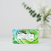 *~* Elegant ROOS Logo QR Floral Flower Visitekaartje (Staand voorkant)