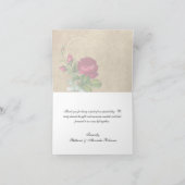 Elegant Roos, magenta/bruin Bedankkaart (Binnen)