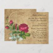 Elegant  Roos, magenta/bruin Kaart (Voorkant / Achterkant)