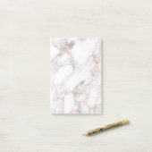 Elegant Roos Marble Background Sjabloon Moderne Post-it® Notes (Op bureau)
