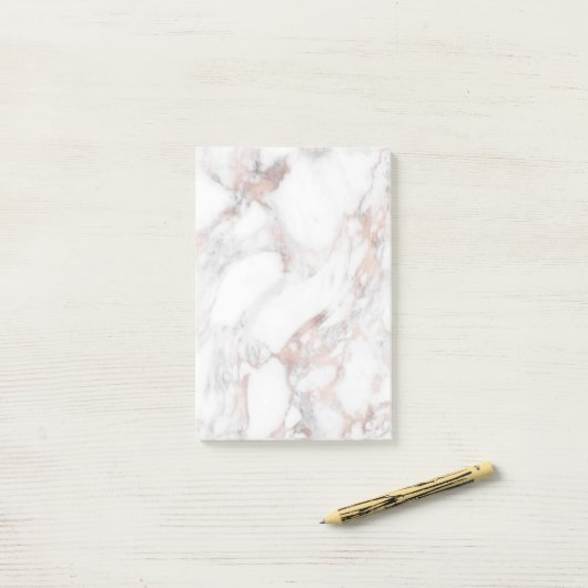 Elegant Roos Marble Background Sjabloon Moderne Post-it® Notes (Op bureau)
