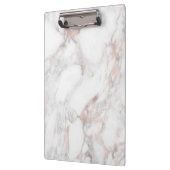 Elegant Roos Marmer Moderne Sjabloon Chique Trendy Klembord (Links)