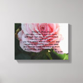 Elegant Roos met Romantic Verse Canvas Afdruk (Voorkant)