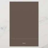 Elegant Roos Monogram Blank Wit Briefpapier (Achterkant)