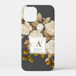 Elegant Roos Monogram Grijs Case-Mate iPhone Case