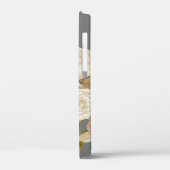 Elegant Roos Monogram Grijs Case-Mate iPhone Case (Achterkant / Links)