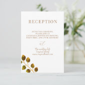 Elegant Roos Monogram Informatiekaartje (Staand voorkant)