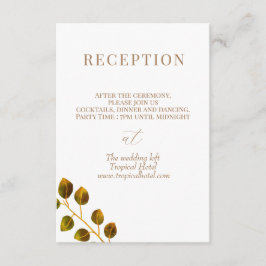 Elegant Roos Monogram Informatiekaartje