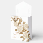 Elegant Roos Monogram Wit Bedankdoosjes (Geopend)