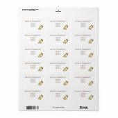 Elegant Roos Monogram Wit Etiket (Full Sheet)