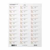 Elegant Roos Monogram Wit Etiket (Full Sheet)