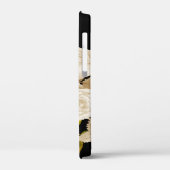 Elegant Roos Monogram Zwart Case-Mate iPhone Case (Achterkant / Links)