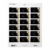 Elegant Roos Monogram Zwart Etiket (Full Sheet)