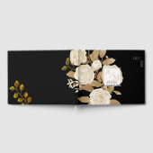 Elegant Roos Monogram Zwart Gastenboek (Volledig)