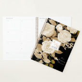 Elegant Roos Monogram Zwart Planner (Display)