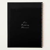 Elegant Roos Monogram Zwart Planner (Achterkant)