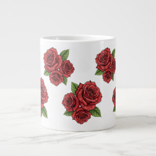 Elegant Roos ontwerp Grote Koffiekop