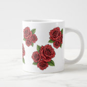 Elegant Roos ontwerp Grote Koffiekop (Rechts)