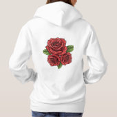 Elegant Roos ontwerp Hoodie (Achterkant)