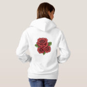 Elegant Roos ontwerp Hoodie (Achterkant volledig)
