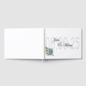 Elegant roos ontwerp met scriptnamen gastenboek (Volledig)