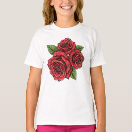 Elegant Roos ontwerp T-shirt