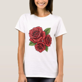 Elegant Roos ontwerp T-shirt