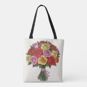 Elegant Roos ontwerp Tote Bag (Achterkant)