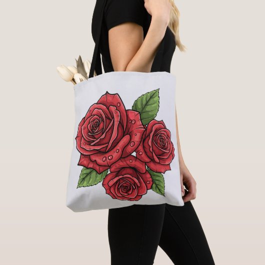 Elegant Roos ontwerp Tote Bag (Dichtbij)