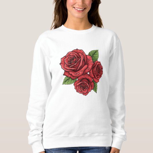Elegant Roos ontwerp Trui (Voorkant)