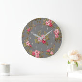 Elegant  Roos op grijze achtergrond Grote Klok (Huis)