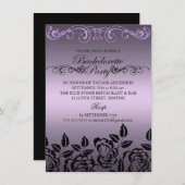 Elegant Roos Paars Bachelorette Kaart (Voorkant / Achterkant)