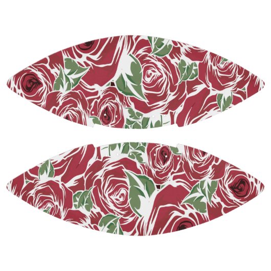 Elegant  Roos Patroon - Rood & Groen Bloemen American Football (Panelen)