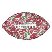 Elegant  Roos Patroon - Rood & Groen Bloemen American Football (Voorkant)