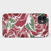 Elegant Roos Patroon - Rood & Groen Bloemen Case-Mate iPhone Case (Achterkant (horizontaal))