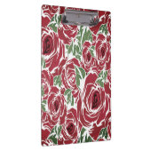 Elegant Roos Patroon - Rood & Groen Bloemen Klembord (Rechts)