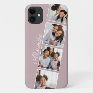Elegant Roos Photo Collage Hoesje-Mate iPhone Case