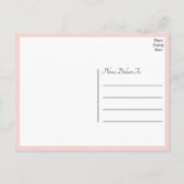 Elegant Roos Pink Floral Weddenschap Hartelijk dan Briefkaart (Achterkant)