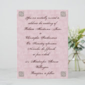 Elegant Roos Pink Vintage Weddenschap Kaart (Staand voorkant)