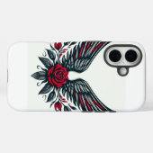 Elegant Roos Print Mobiel Hoesje – Stijl & Protect (Achterkant (horizontaal))