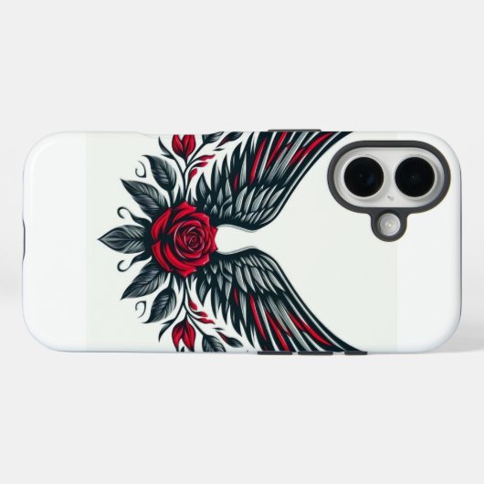 Elegant Roos Print Mobiel Hoesje – Stijl & Protect (Achterkant (horizontaal))