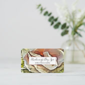 *~* Elegant ROOS QR Logo Floral Flower Visitekaartje (Staand voorkant)