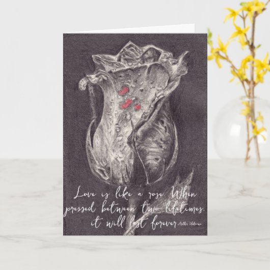 Elegant Roos Quote Valentijn Holiday Kaart (Gele Bloem)