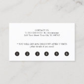 Elegant Roos Red Heart Beauty Salon Loyalty Kaart (Achterkant)