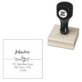 Elegant Roos retour adres stempel (Gestempeld)