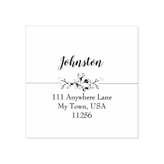 Elegant Roos retour adres stempel (Afrduk)