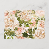 Elegant Roos Romance bruiloft Informatiekaartje (Achterkant)